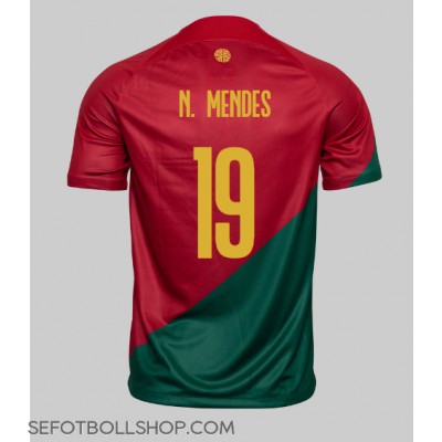 Billiga Portugal Nuno Mendes #19 Hemma fotbollskläder VM 2022 Kortärmad